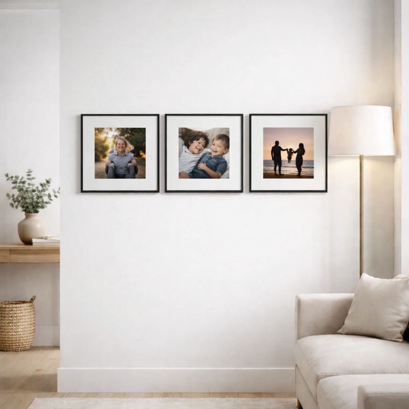 Kit 3 Quadros COM SUAS FOTOS JÁ IMPRESSAS